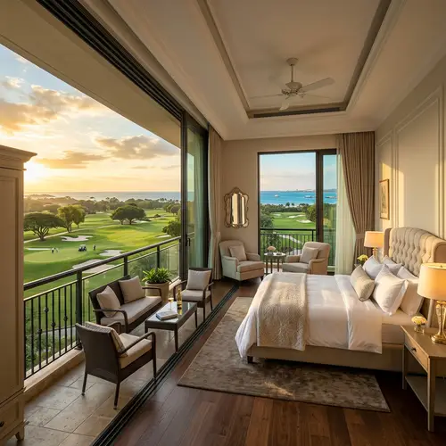 Luxurious Master Bedroom Overlooking Golf Course