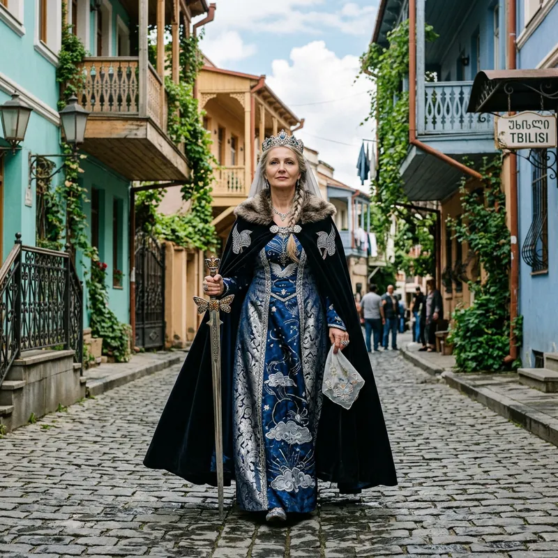 Ethereal Queen of Swords Photography in Tbilisi