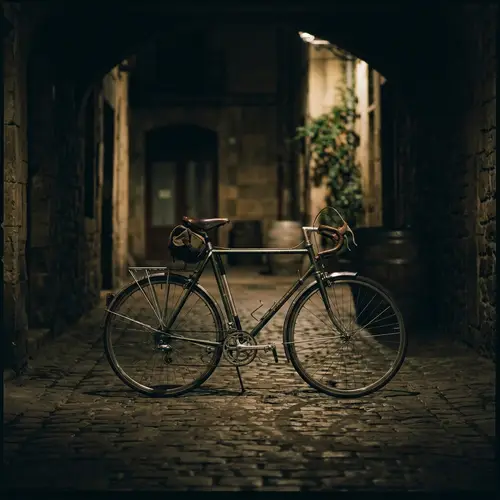 Atmospheric Bicycle Scene with Mystique