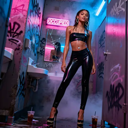 Zendaya's Stunning Nightclub Look in Neon Lights