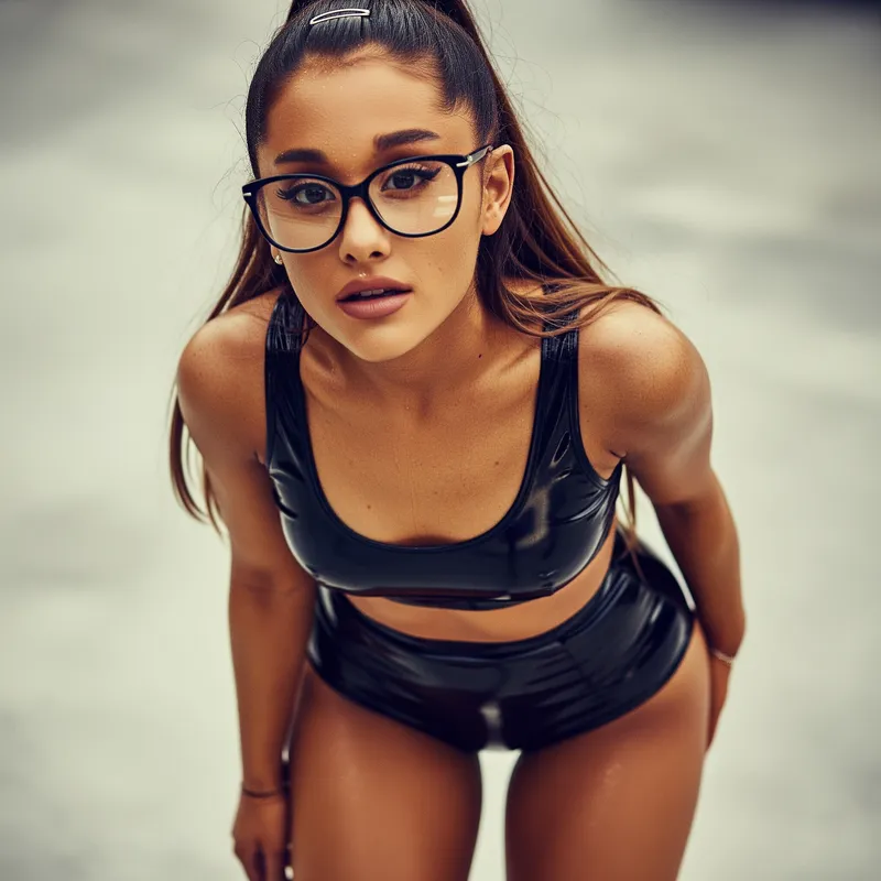 Ariana Grande in Stunning PVC Outfit