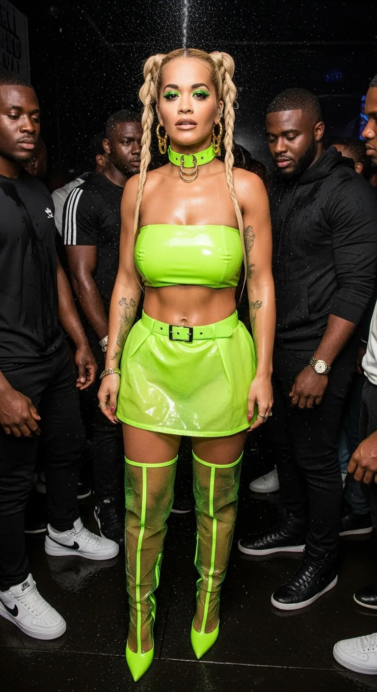 Rita Ora's Neon Nightclub Look - Style & Vibes Rita Ora's Neon Nightclub Look - Style & Vibes