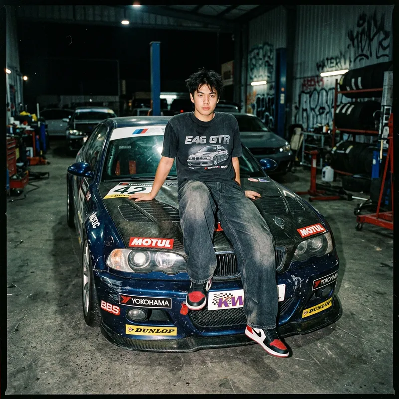 Grunge-Style Analog Photos with BMW M3 GTR