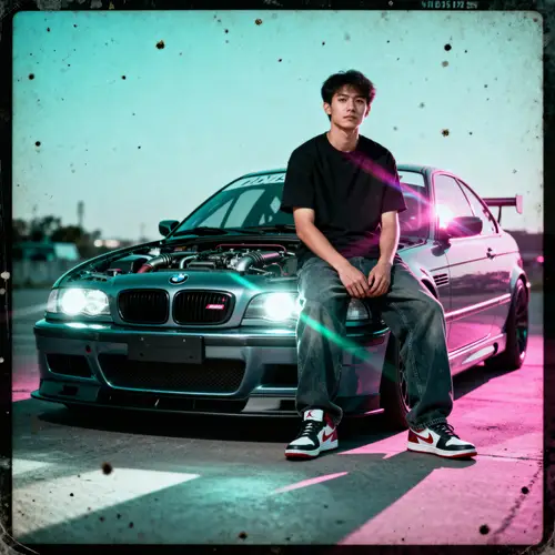 Grunge-Style Analog Photos with BMW M3 GTR
