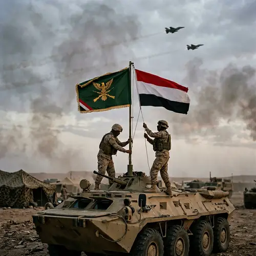 Military Tribute: Unit Flag Raised by Unidentified Personnel