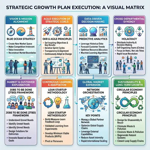 Strategic Growth Plan Execution | Innovative Strategies for Vision and Mission Alignment, Agile Execution, Data-Driven Decision Making, and More