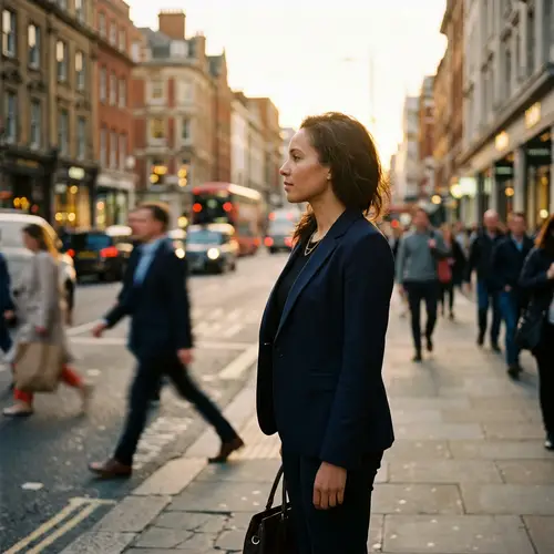 Elegant Woman Portrait in Urban Setting