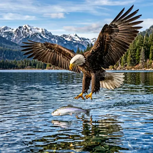 Majestic Eagle Hunting Fish | Nature Scene