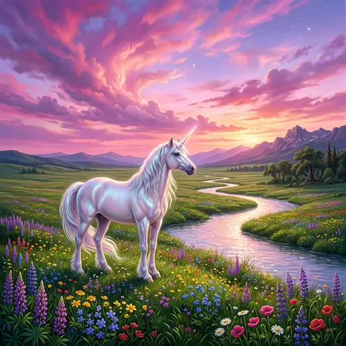 Ethereal Unicorn: Mythical Beauty in Wonderland