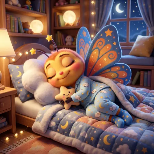 Pixar Style Butterfly in Pajamas