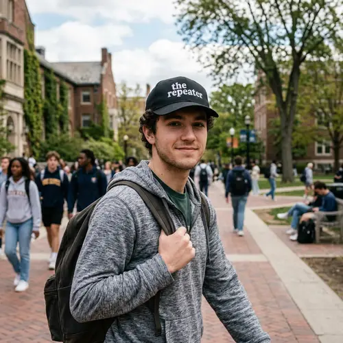 The Repeater University Student with Black Cap
