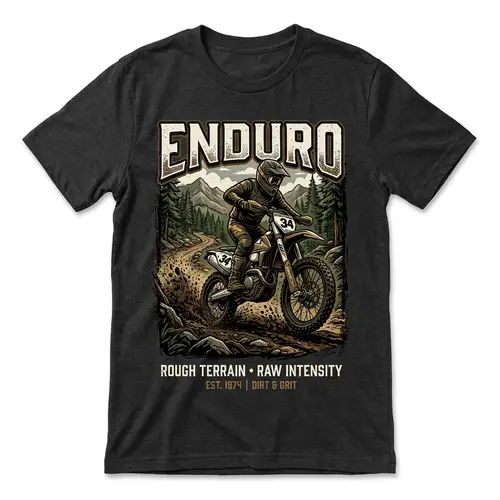 Enduro Motorcycle Graphic T-Shirt Design