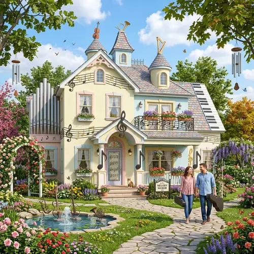 Cheerful Musical House: A Sunny Atmosphere