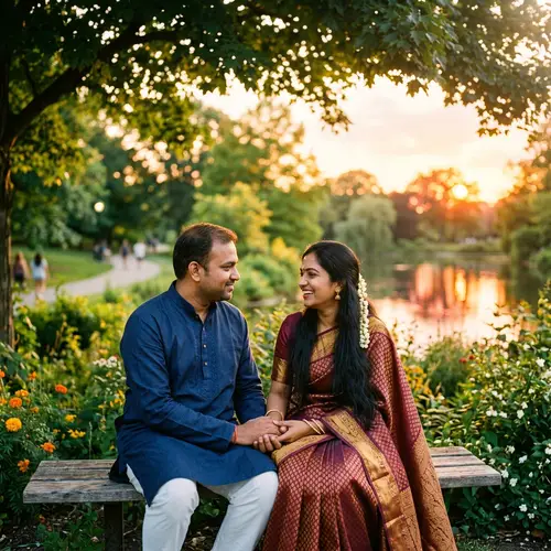 Bhanu Geetha Love Images: Romantic Indian Couple in Park