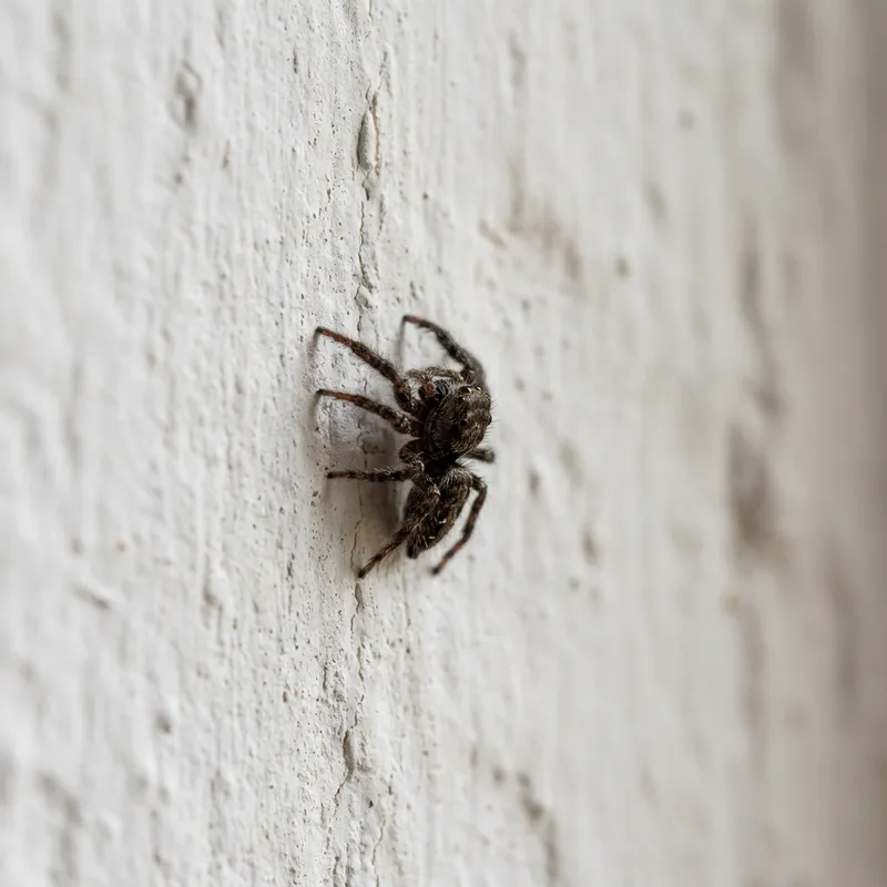 Spider Crawling on Wall - Fascinating Scene