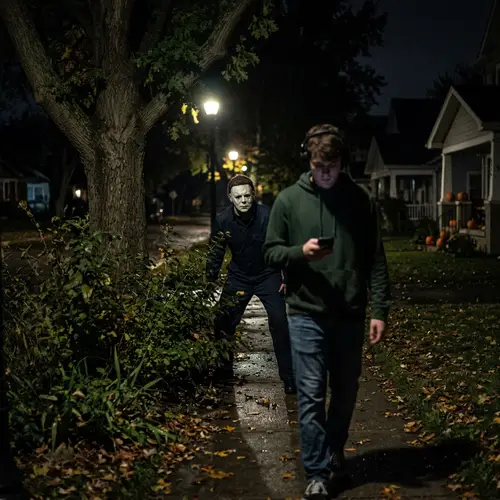 Michael Myers Creeping Up on Kayson