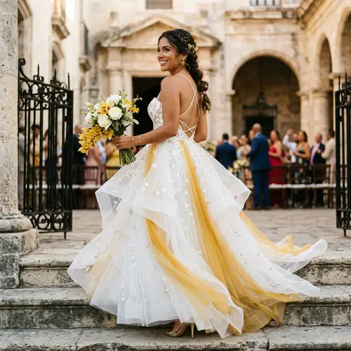 Modern Ethereal Princess Wedding Dress Design