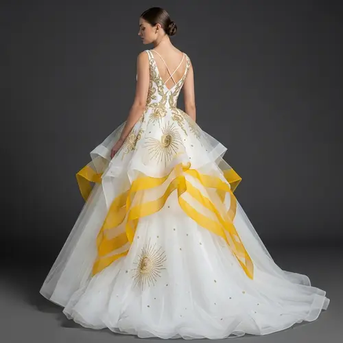 Modern Ethereal Princess Wedding Dress Design