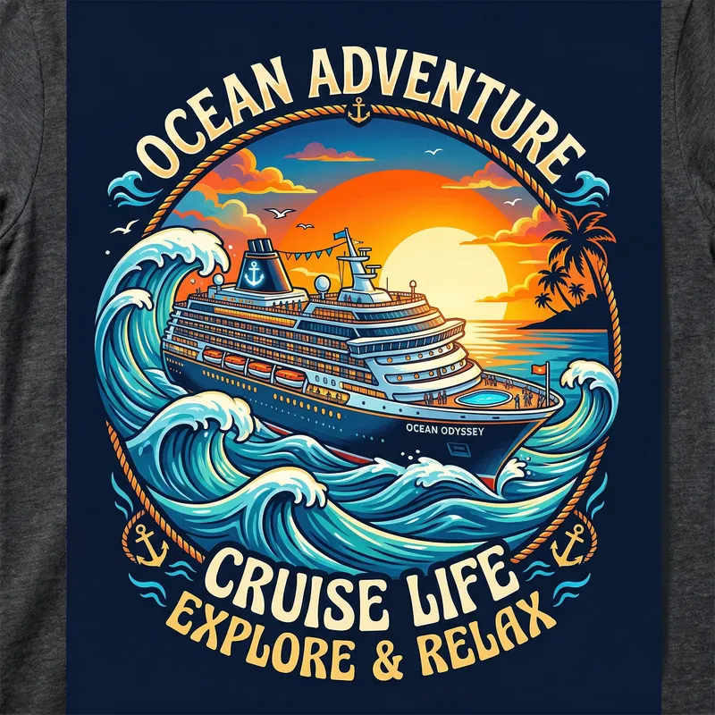 Memorable Cruise Adventure T-shirt Design Artwork