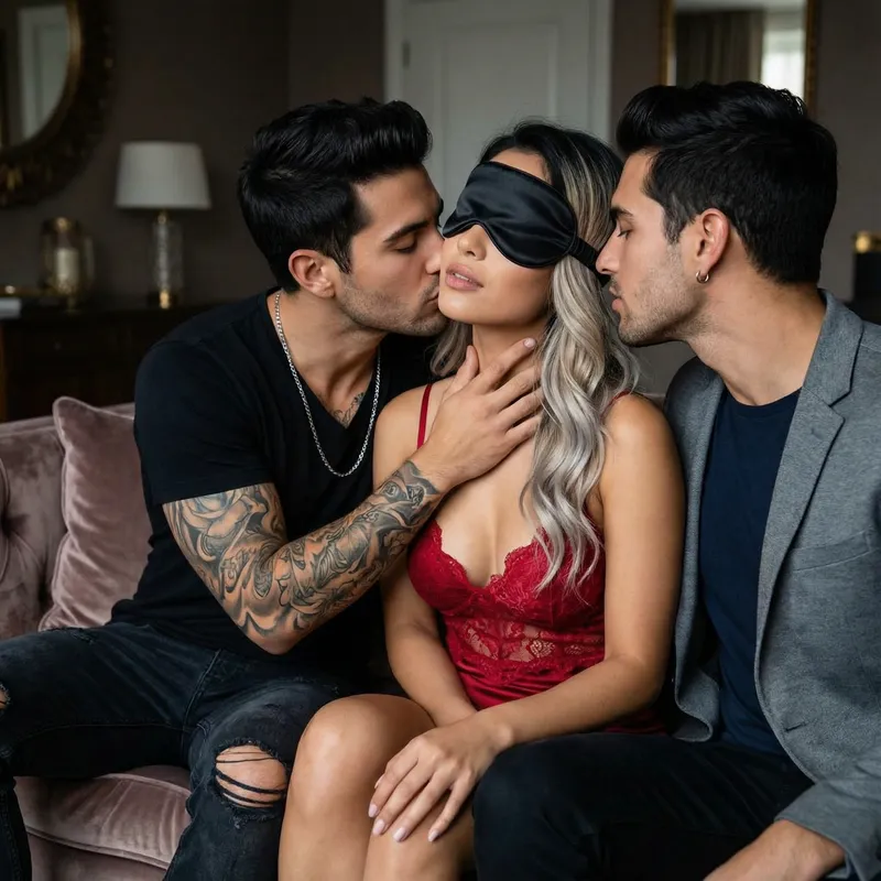 Intimate Art of Twins in Lingerie Scene