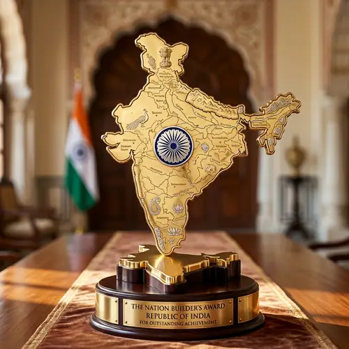 India Map Trophy - Unique Design & Elegance