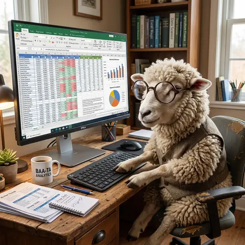 Nerdy Sheep Analyzing Complex Excel Sheet | PC Scene