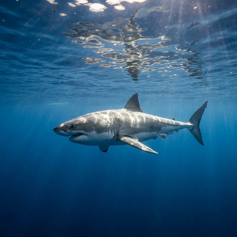 Majestic Shark in Open Ocean