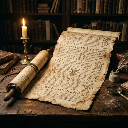 Ancient Parchment: A Scholar's Quest for Wisdom