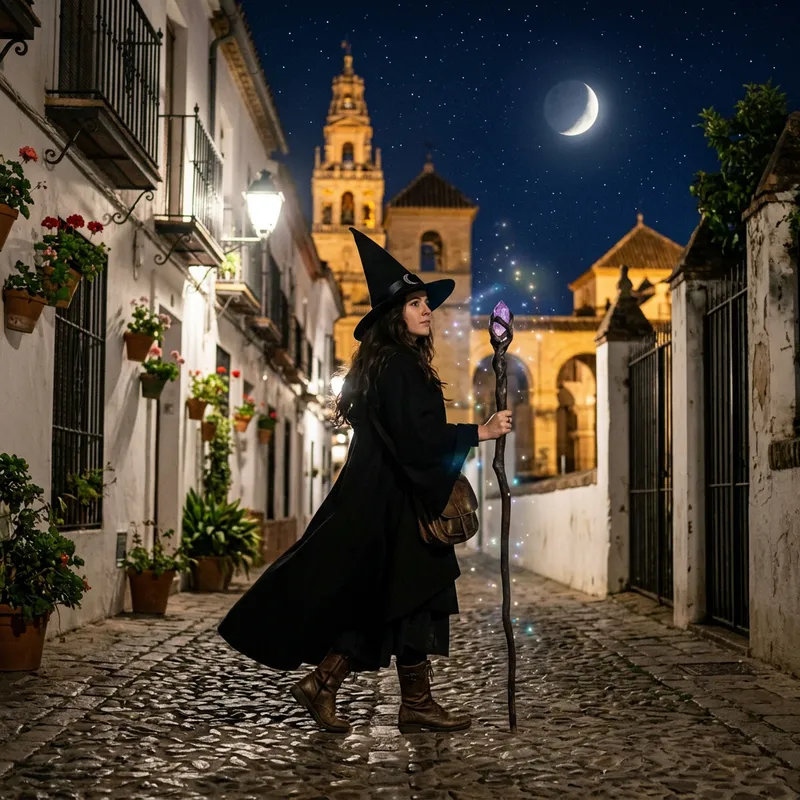 Magical Night Stroll with Witch Paula in Cordoba