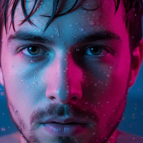 Hyper-Realistic Portrait of a Young Man in Water