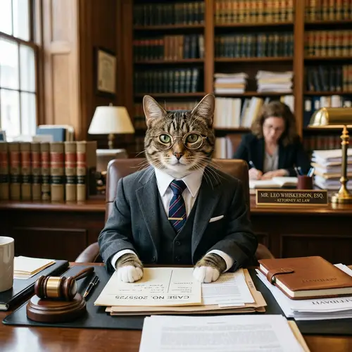Cat in Lawyer Suit: Professional Feline Attire