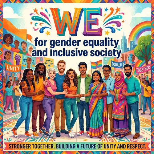 WE for Gender Equality and Inclusive Society Poster