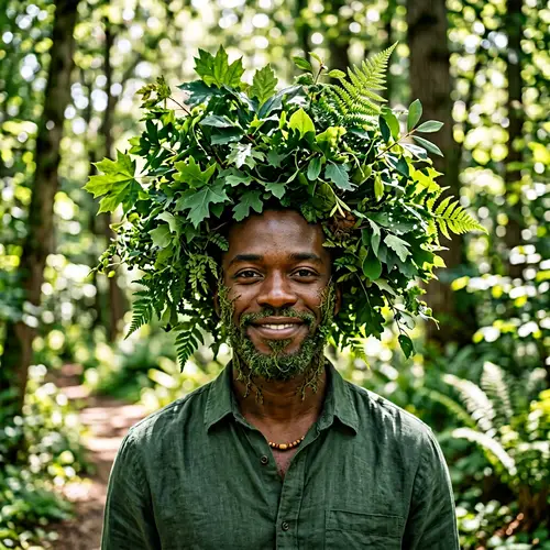 Black Man with Tree Hair