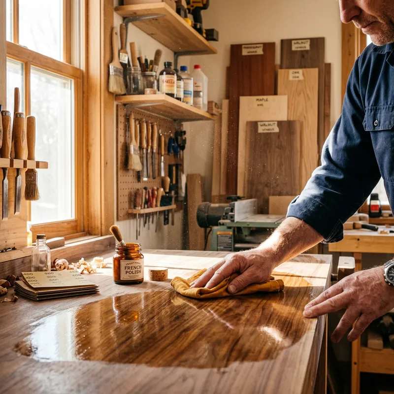 Master French Polish Techniques on Veneer Desks