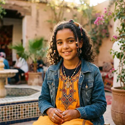 Beautiful North African Girl Portrait with Radiant Features