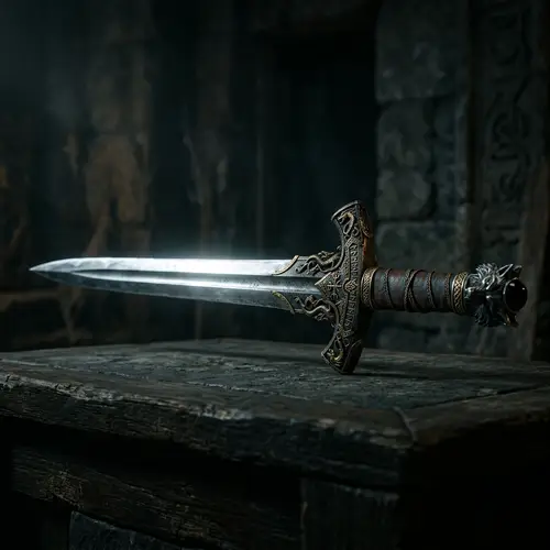 Exquisite Blade Weapon | Ancient Steel with Intricate Hilt