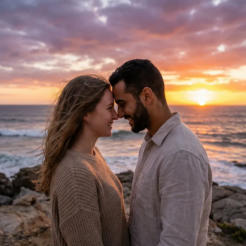 Stunning Sunset Kiss | Caucasian Girl & Middle Eastern Boy