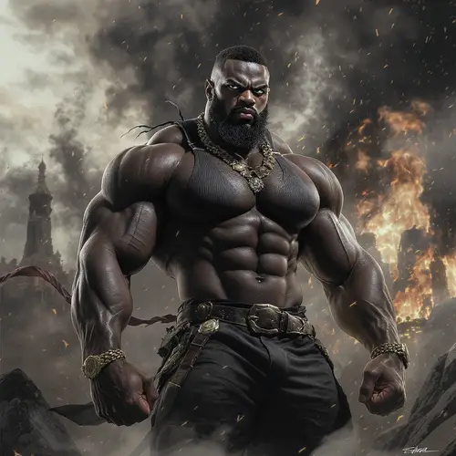 Powerful Black Man: Strength and Confidence