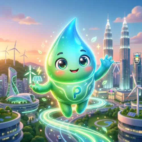 Cute Petronas Droplet Mascot Concept Design