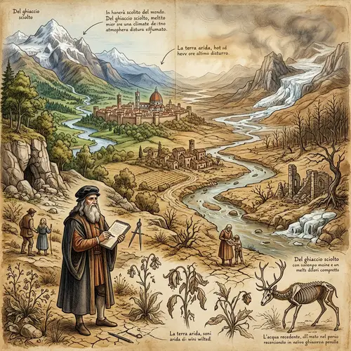 Global Warming Illustration: Leonardo da Vinci Style