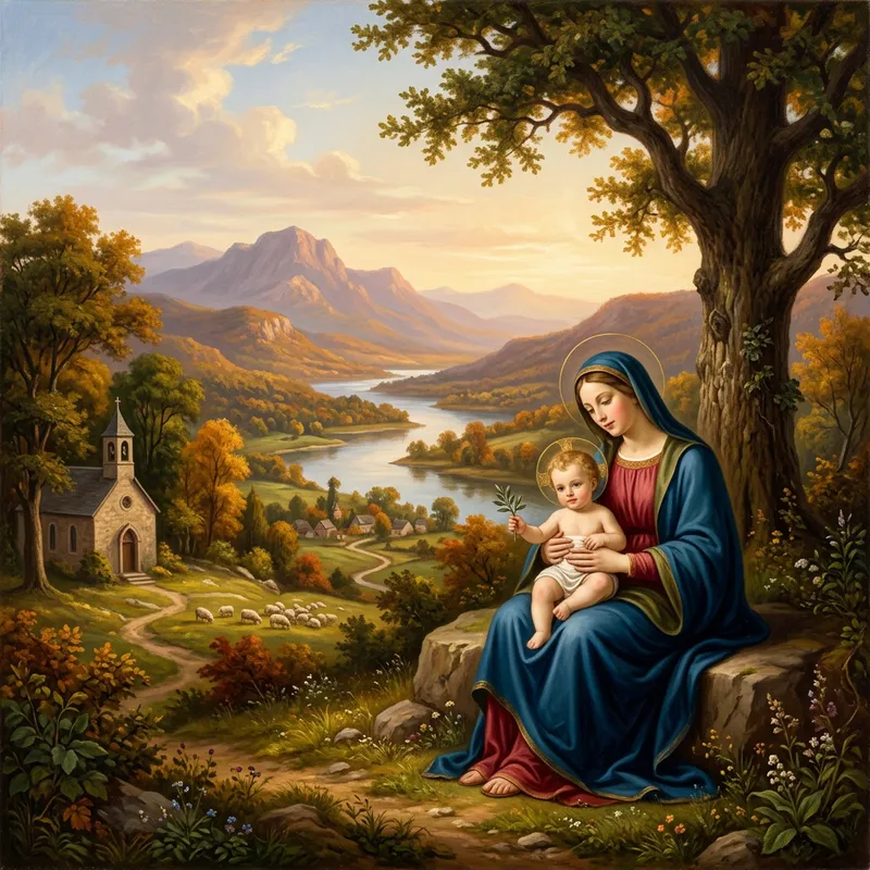 Jesus by the Campfire: A Serene Oil Painting