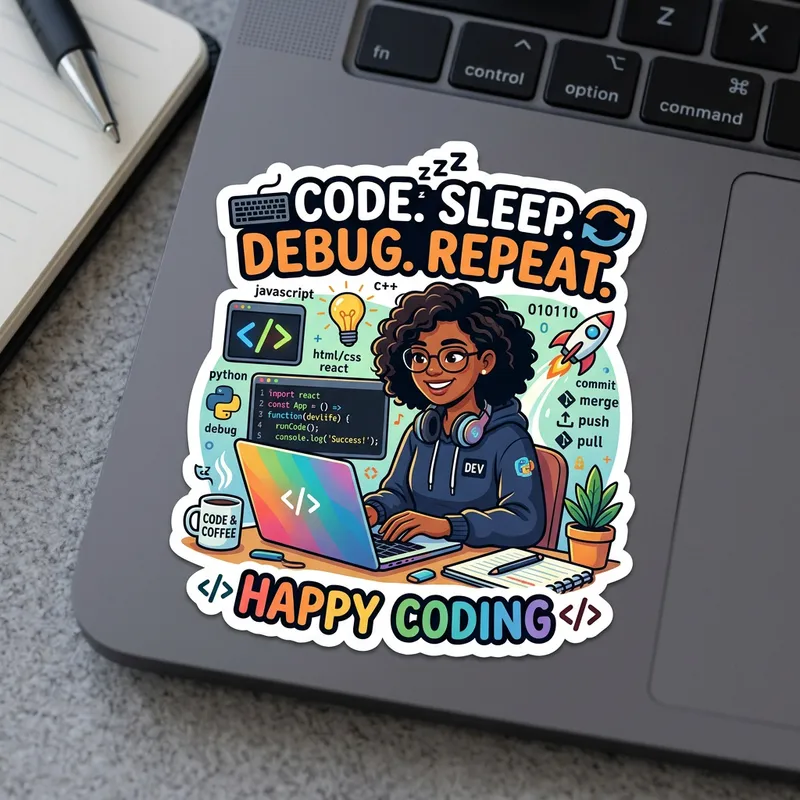Stylish Programming Stickers for Developers