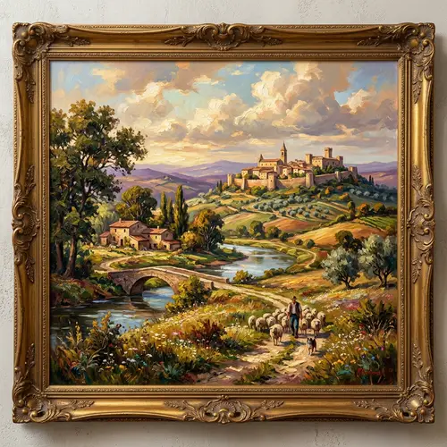 Vibrant Abstract Sea Turtle Oil Painting