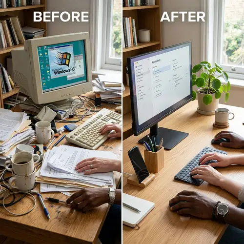 Workspace Transformation: Before and After Images