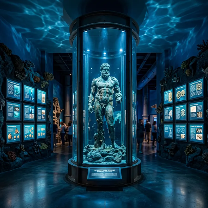 Underwater-Themed Museum Display for Artifacts
