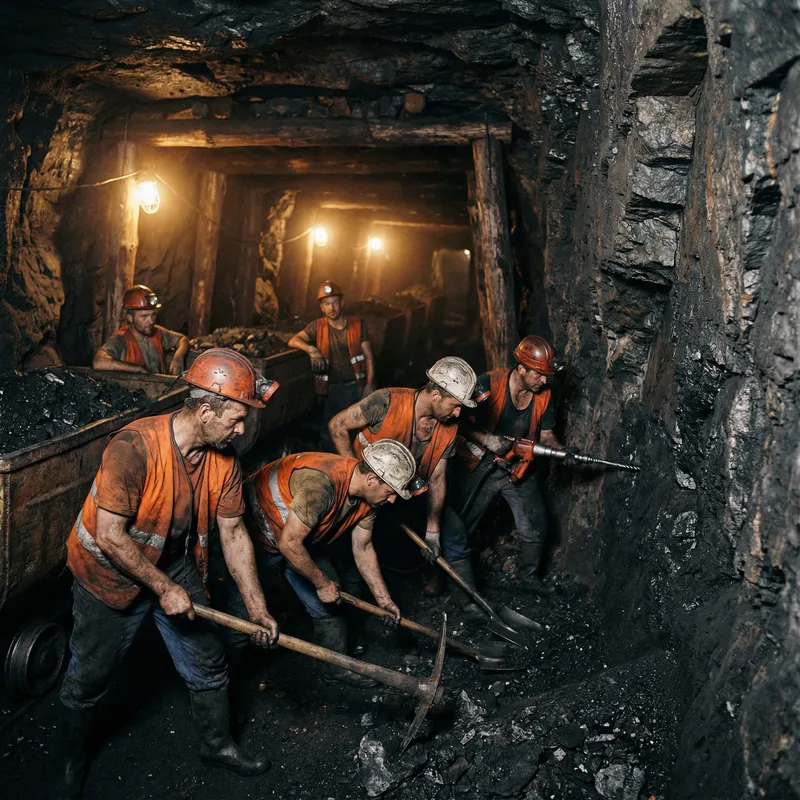 Miners at Work: A Glimpse into Coal Mining