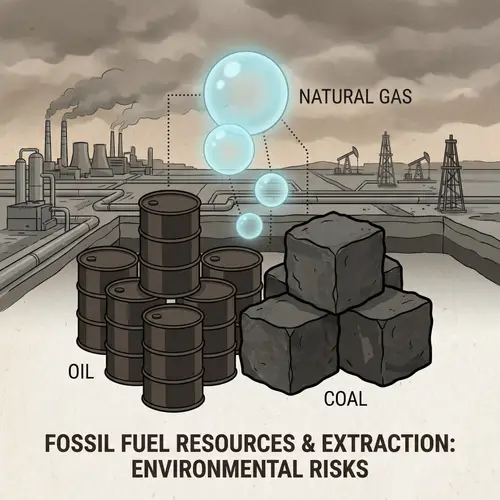 Fossil Fuels Industry: Oil, Gas, Coal | Extraction Process Representation