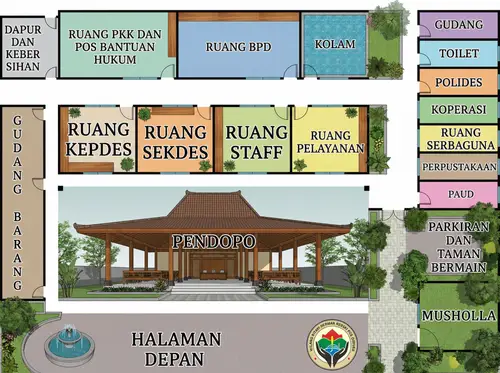 Unique Village Office Design with Connecting Doors