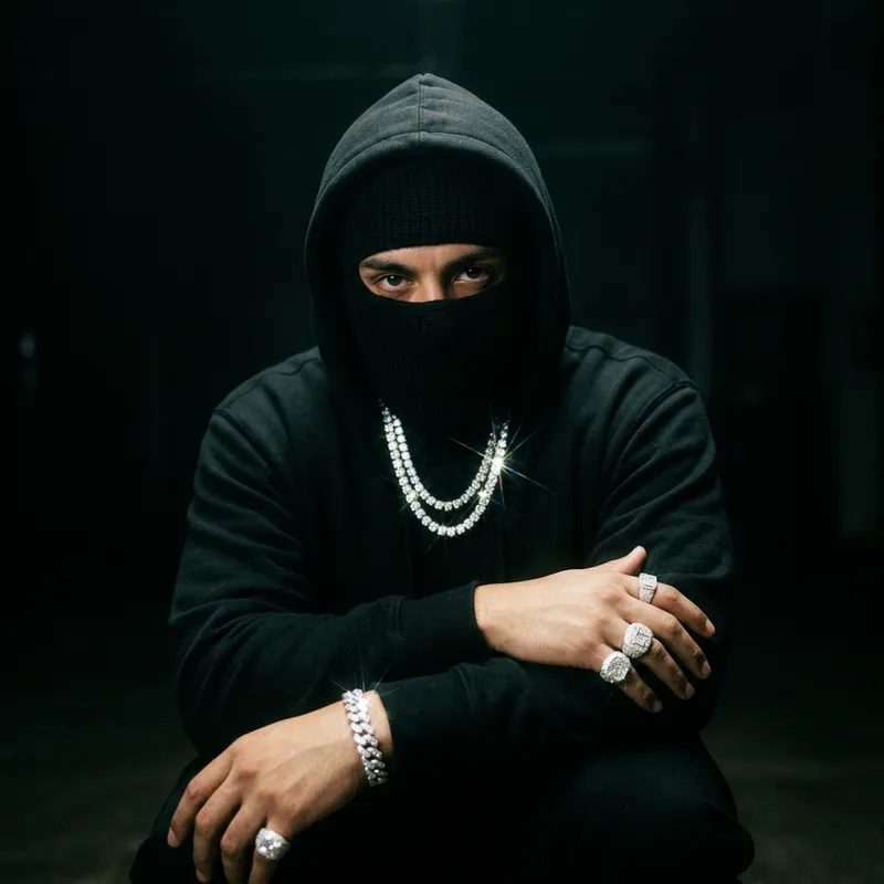 Captivating Male Artist Shrouded in Enigmatic Brilliance