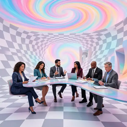Unique Abstract Business Meeting Visuals